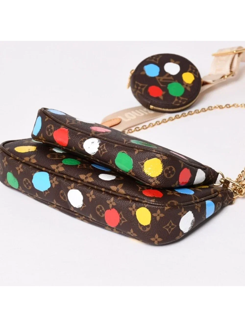Louis Vuitton Yayoi Kusama Multi Pochette Accessoires Monogram Canvas Multicolor